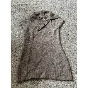 Mercer & Madison Womens Pull Over Short Sleeve Button Detail Top Size Small